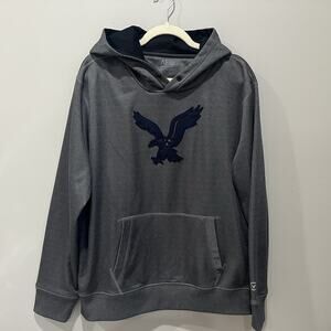 American Eagle Y2K Hoodie Mens Extra Large XL Gray Heavyweight Logo